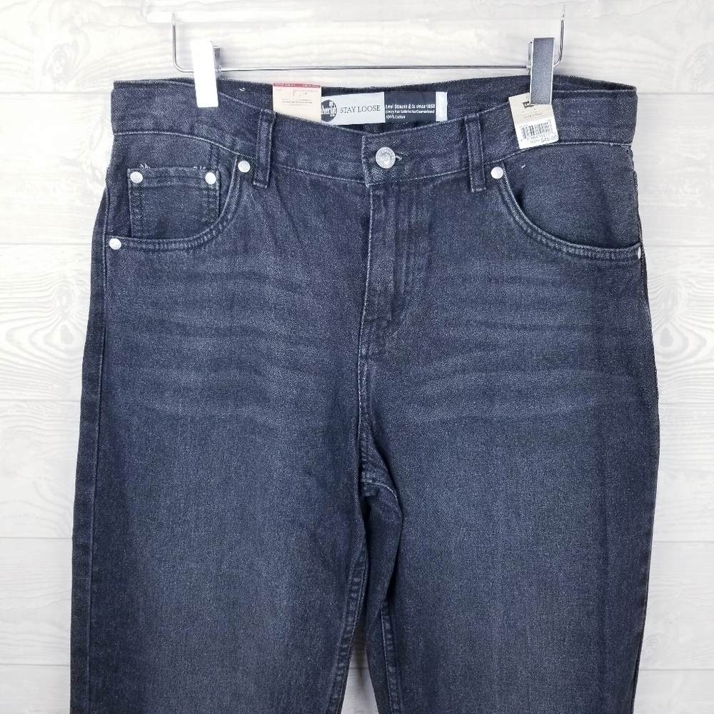 Levi's SilverTab 91G335 Stay Loose Straight Leg Black Jeans NWT - Picture 4 of 10